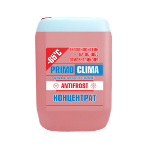 Теплоноситель Primoclima Antifrost концентрат (Этиленгликоль) -65C 10 кг канистра (красный) (PA -65C 10)